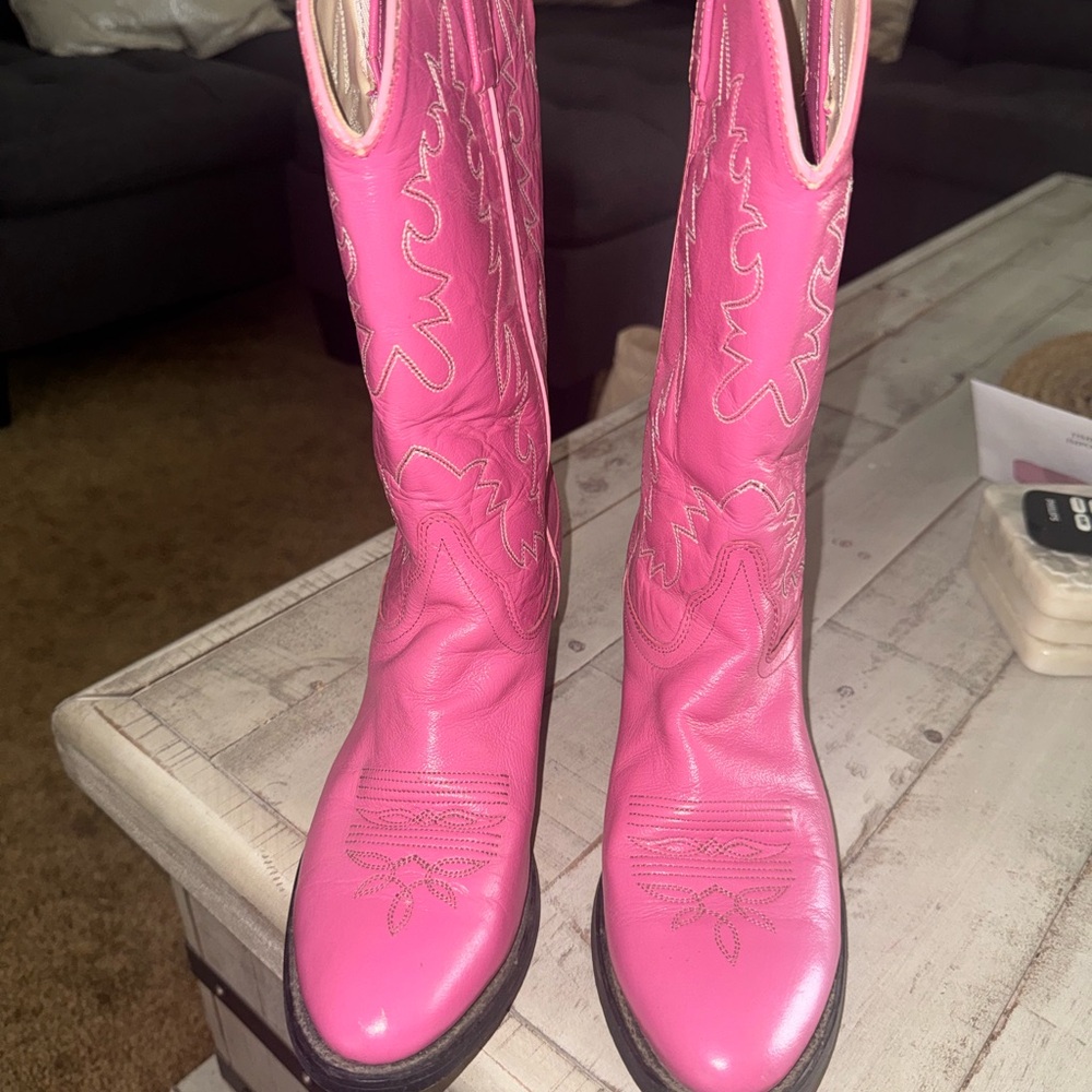 Women's Pink Western Cowboy Boots